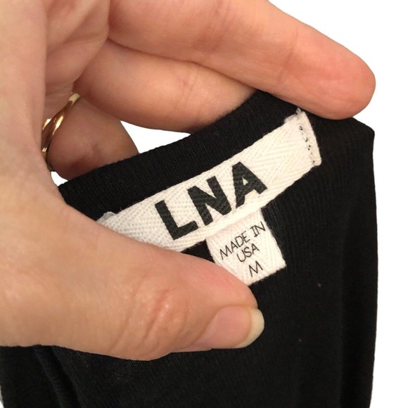 LNA Strappy Tshirt Long Sleeve Scoop Neck Lightweight - Picture 6 of 6